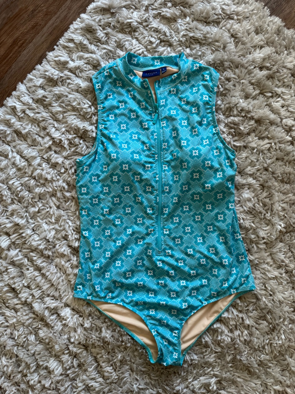 Cabana Life Blue Floral One Piece UPF protection
